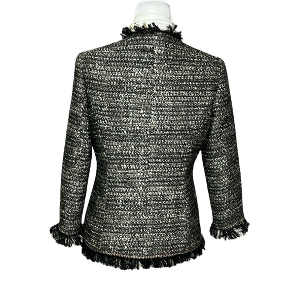 Boston Proper Tweed Chain Trim Blazer - Picture 3 of 6